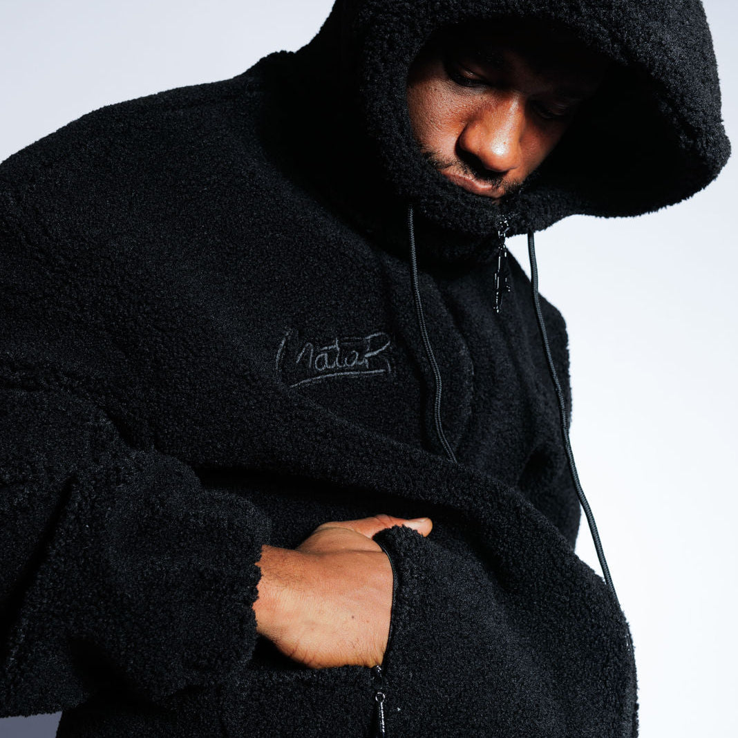 "Blackout" Sherpa Jacket