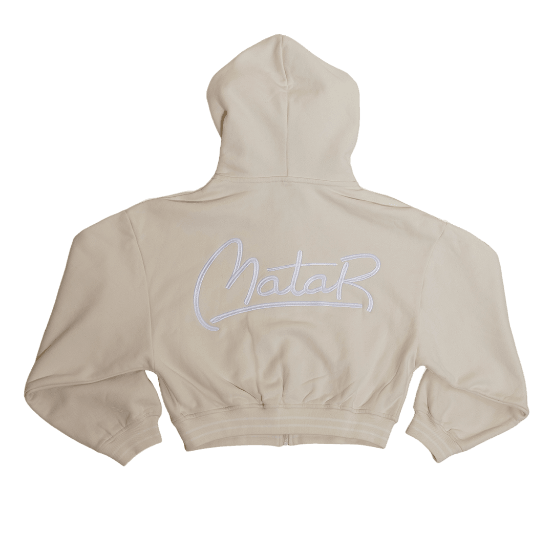 "Pearl" Ladies Zip Hoodie (Cream)