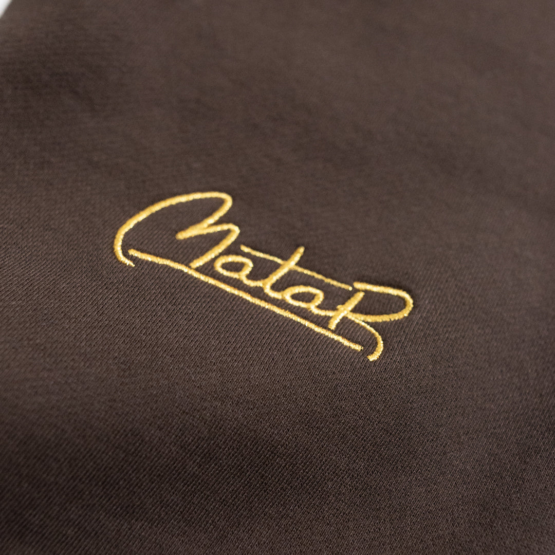 "Signature" Hoodie - Teak brown/gold